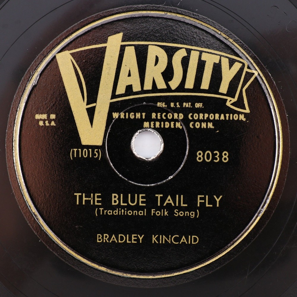 Bradley Kincaid, The Blue Tail Fly / Foot Prints In The Snow 78 rpm Record 8038